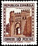 Spain 1932 Characters And Monuments 10 PTA Brown Edifil 675. España 675. Uploaded by susofe
